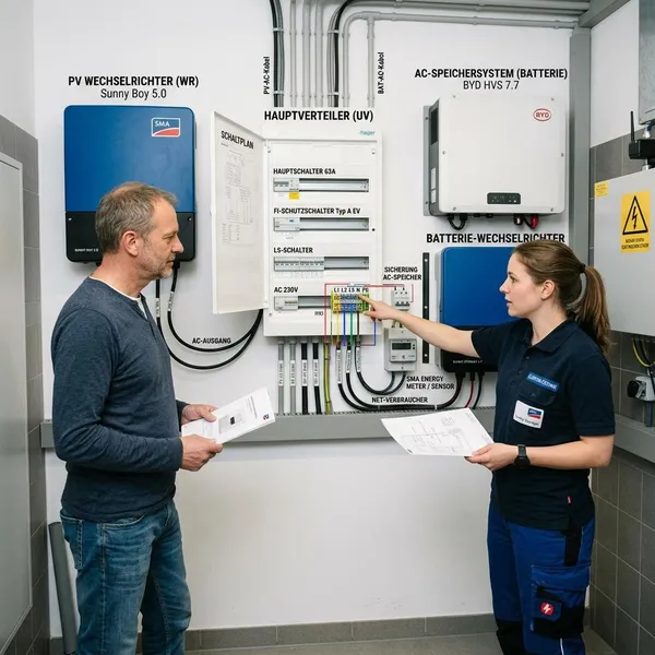 AC Speicher nachrüsten wo er angeschlossen wird